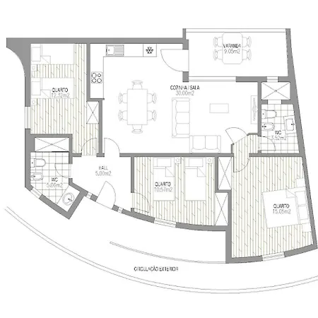 Lägenhet Spacious T3, Pool View Balcony, Oura *